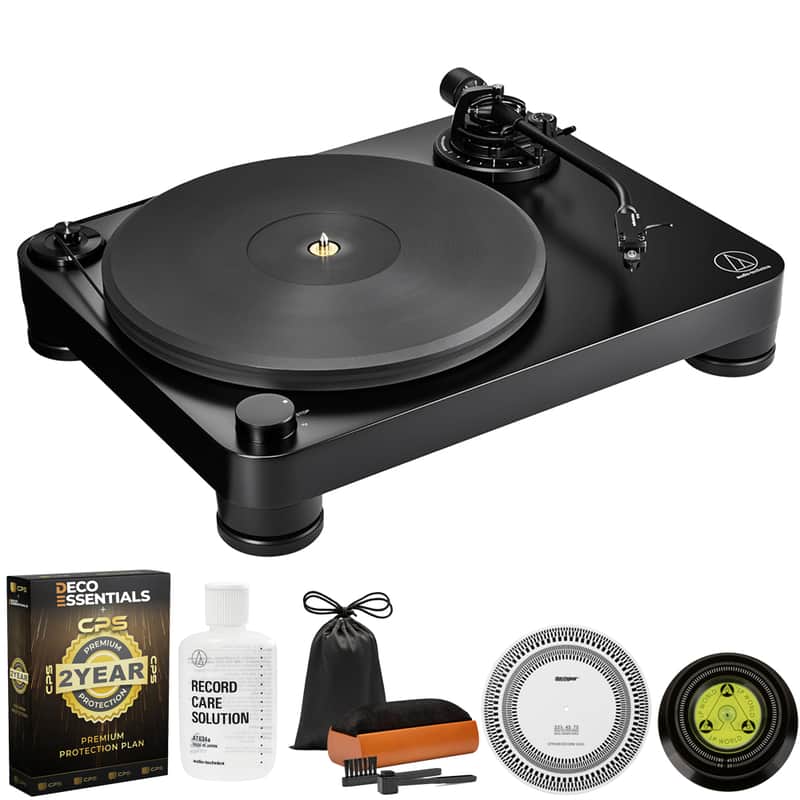 Audio-Technica Fully Manual Belt-Drive Turntable AT-LP7X + 2 Year Protection + Cleaning Bundle image 1