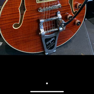 Gretsch G6659TFM Players Edition Broadkaster Jr. with Flame Maple Top 2019 - Present - Bourbon Stain image 17