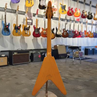 2023 Epiphone 1958 Korina Flying V Electric Guitar - Aged Natural (6 lb 14 oz) image 5