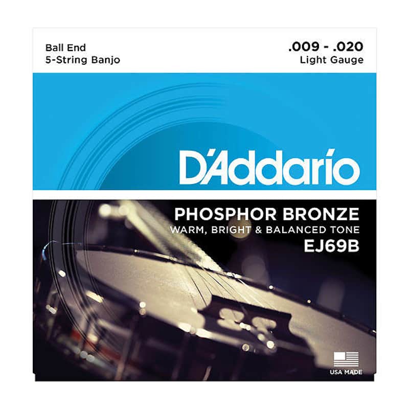 D'Addario EJ69 5-String Ball-End Banjo Strings image 1