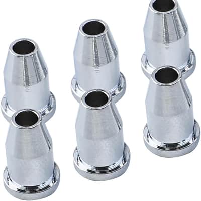 Set of 6 Steel String Through Body String Ferrules 8mm Chrome for /Vintage Tele/Telecaster Electric Guitars image 2
