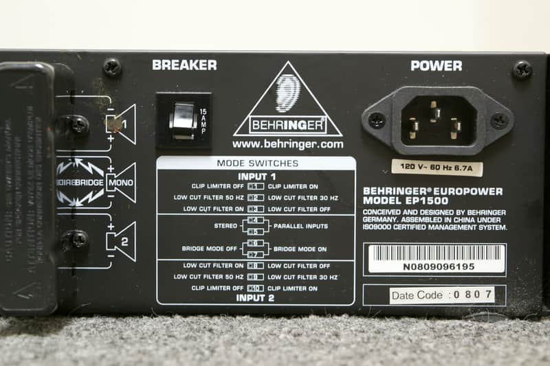 Behringer EP1500 2x700W Stereo Power Amplifier | Reverb