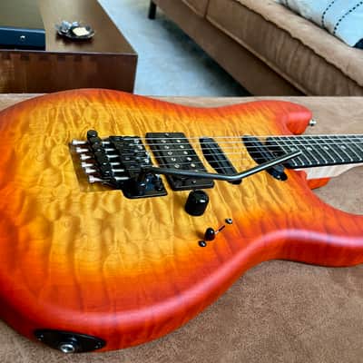 Mr. Scary REH George Lynch 5A Quilted Maple 1-Piece 2018 - Orange Burst (ESP) image 9