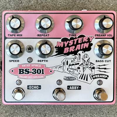 Nocturne Mystery Brain BS-301 Echo/Reverb/Echoplex Preamp Pink Effects Pedal image 1