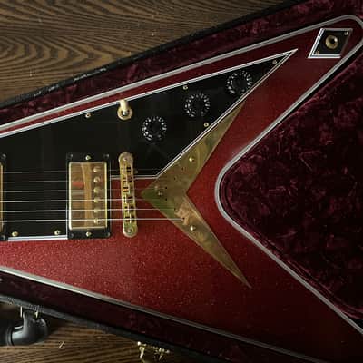 2021 Gibson Custom Flying V Custom - Custom Red Sparkle Finish image 4