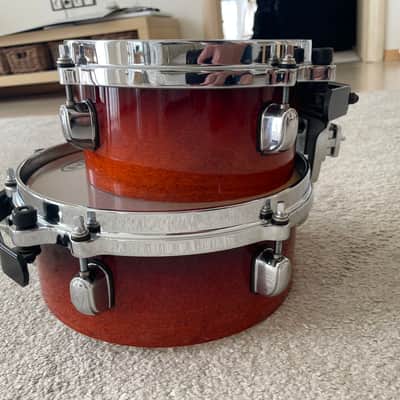 Tama Starclassic Maple 8” & 10” Tymp-Toms in Dark Cherry Fade image 9