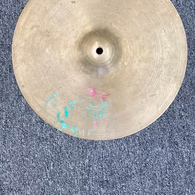60s – 70s Zildjian Top / pre-Sabian Zil Co by AZ Co Bottom  14” hi hats image 8