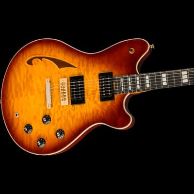 EVH SA-126 Special Quilted Maple Semi-Hollowbody Electric Guitar, Tobacco Burst image 3