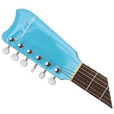Silvertone 1449 Series Double Cut Guitar - Light Blue image 4