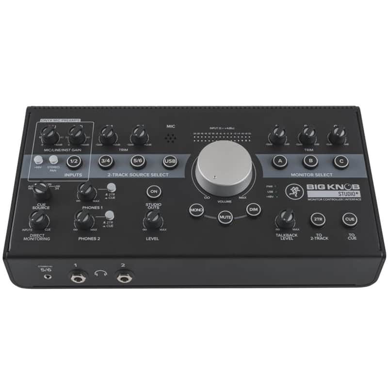 Mackie Big Knob Studio+ 4x3 Studio Monitor Controller and USB Audio Interface | 2 Mic Preamps | 4 Selectable Stereo Inputs | 3 Selectable Stereo Outputs and Talkback image 1
