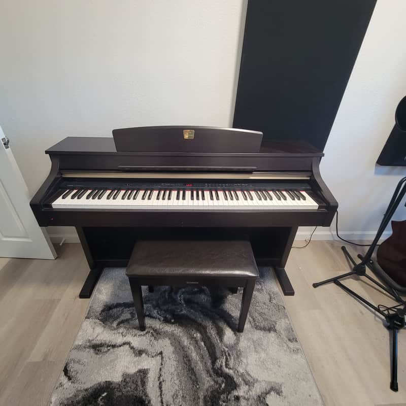 Yamaha Clavinova CLP-340 Digital Piano and Stool - Dark Wood | Reverb