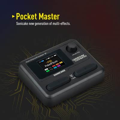 SONICAKE Pocket Master-Portable Multi Effects Pedal, 100+ Built-in Guitar/Bass/Acoustic Effects, Amp Modeling, IR Cabinets Simulation, Stereo OTG USB Audio Interface, Rechargeable Guitar Pedal (Black) Shipping from US Warehouse image 2