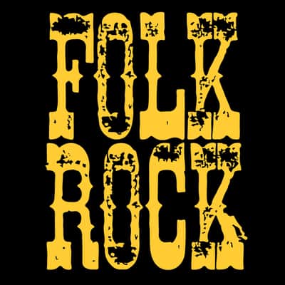 Folk Rock Custom Printed T-Shirt Black - Small image 1