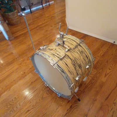 Pearl Vintage President 14 x 22 Bass Drum White Tiger Eye Finish All Original Japan Made! image 5