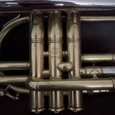 King Silvertone Bb Cornet (1948) SN 288332 (silver plated) (100% new clear lacquer) image 7