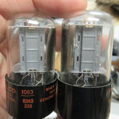 perfect match pair philco  RCA 6sn7 gtb 1950 image 5