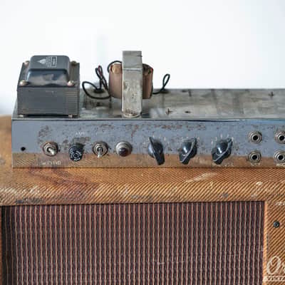 Tweed 1960 Fender Deluxe 5E3 Narrow Panel Amplifier with cover & original transformers image 19