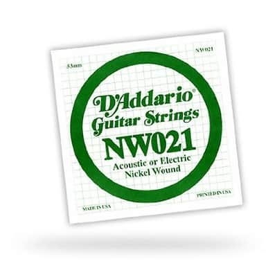 D'Addario Single .021 XL Nickel Wound String image 1