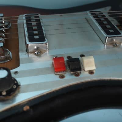 Teisco Del Rey ET-230 Sharkfin Electric Guitar Silvertone K2L Tobacco Burst image 18
