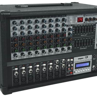 Rockville RPM109 12 Channel 4800w Powered Mixer, 7 Band EQ, Effects, USB, 48V image 13