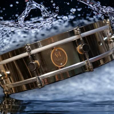 A&F Drum Co. 4x14" Nickel Over Brass Snare image 1
