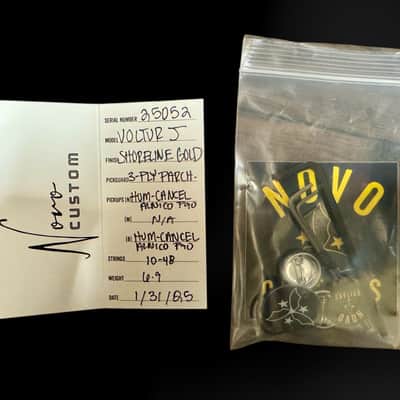 Novo - Voltur J - Shoreline Gold - Fralin HC Alnico P90’s. NEW, (Authorized Dealer) image 12