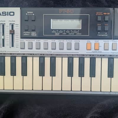 Casio PT-50 31-Key Mini Synthesizer 1980s - Silver image 11