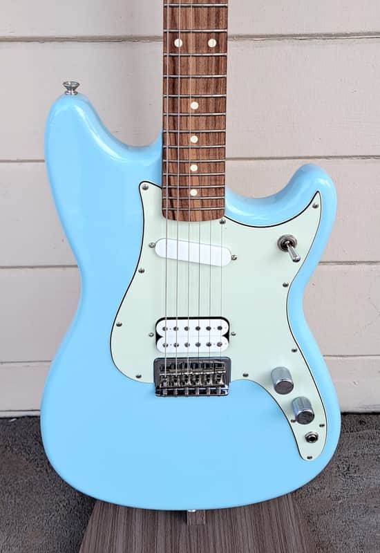FENDER DUO-SONIC HS ELECTRIC GUITAR DAPHNE BLUE PAU FERRO FINGERBOARD - 2017 (USED) image 1