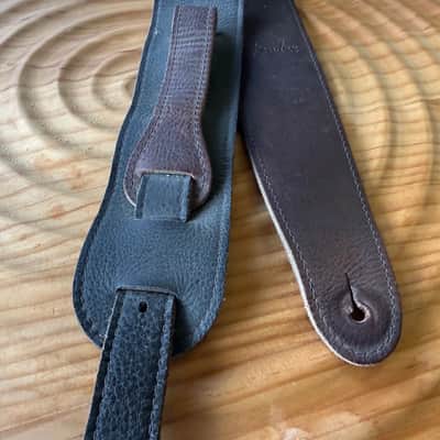 Fender 2-1/2" Baseball Glove Leather Guitar Strap - Dark Brown image 5