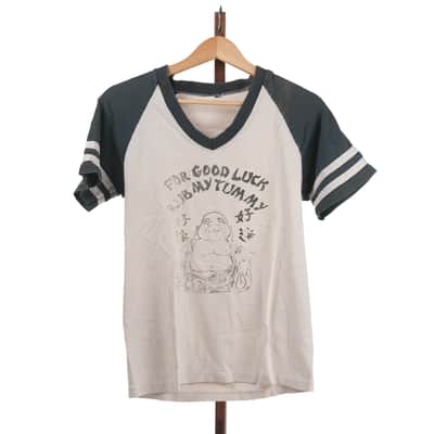 For Good Luck Rub My Tummy Athletic Cut T-Shirt Owned by Mike Dirnt