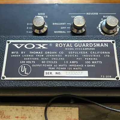 1960s Vox Royal Guardsman Super Reverb Solid State Amplifier Head image 5