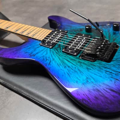 Jackson DK2M Dinky MIJ Japan Pro Series Eerie Dess Swirl DK2 M Flame Maple Neck HH Low Profile Floyd Rose Super Strat USA Seymour Duncan Pickups Fender Era MJ image 4