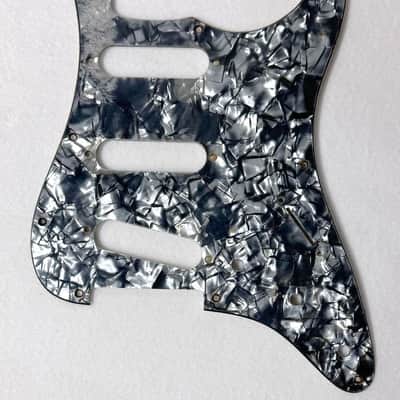 Pickguard for Fender Stratocaster, 9 Hole, 3-Ply, Silver Pearl image 1