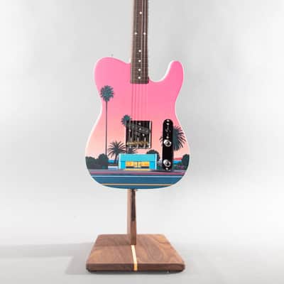 Fender MIJ Art Canvas Esquire 2022 - Hiroshi Nagai No. 2 (Pink Sunset) image 4