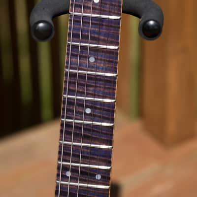 Kiesel Vader Neck-Thru 6 Saber Purple Body and Fretboard, Flamed maple image 5