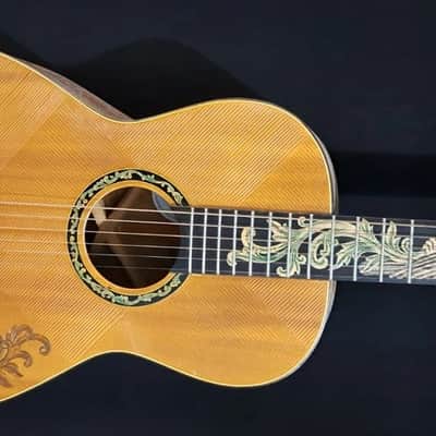 Acoustic Parlor Guitar Handmade by Blueberry Guitars Owl Motif image 2