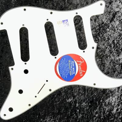 USA Fender Jeff Beck Stratocaster Pickguard White Guitar Parts USA Project StratJeff Beck PIckguard 3 Ply WBW, USA PickGuard "NOS" ! image 1