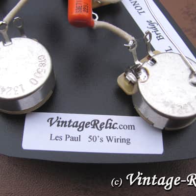 Wiring Kit Orange Drop .022uF Caps CTS 550k SHORT shaft pots fit Gibson Les Paul image 3