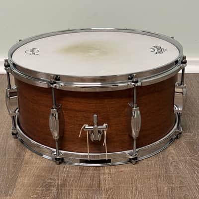 George Way Dunnett GW654T-TM 6.5 X 14'' Nyatoh Snare Drum 2017 - Dark Brown Matte Lacquer image 2