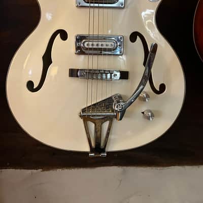 Funky Fujigen Gakki Pyramid Hollow Body  1960’s - Ivory image 5