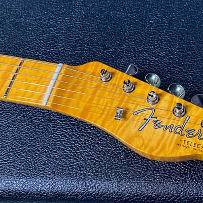 NEW! Fender Custom Shop Flamethrower Telecaster Custom - NOS - Modern Specs - Texas Special Pick-Ups - AAAA Flamed Neck - Seafoam Green Sparkle - Authorized Dealer - 7.6lbs - G07120 image 6