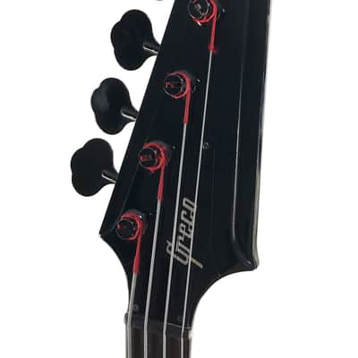 Greco Thunder Bird Bass, Black, 1987, Made In Japan, HUGE LOW END image 6