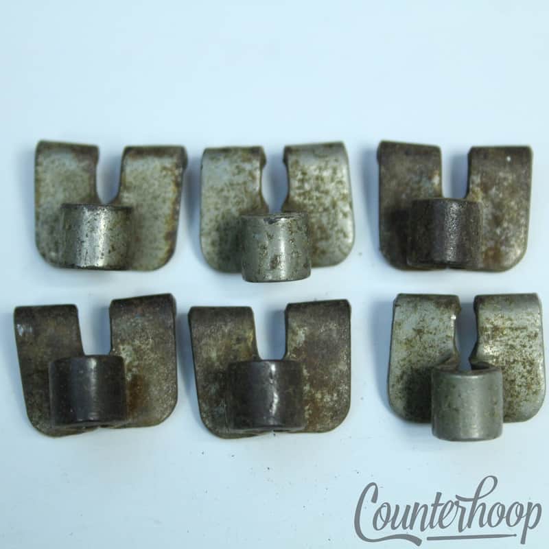*Gretsch 6x Tension T-Rod Clips Floor/Tom/Snare Drum Broadkaster Nickel 40s USA* image 1