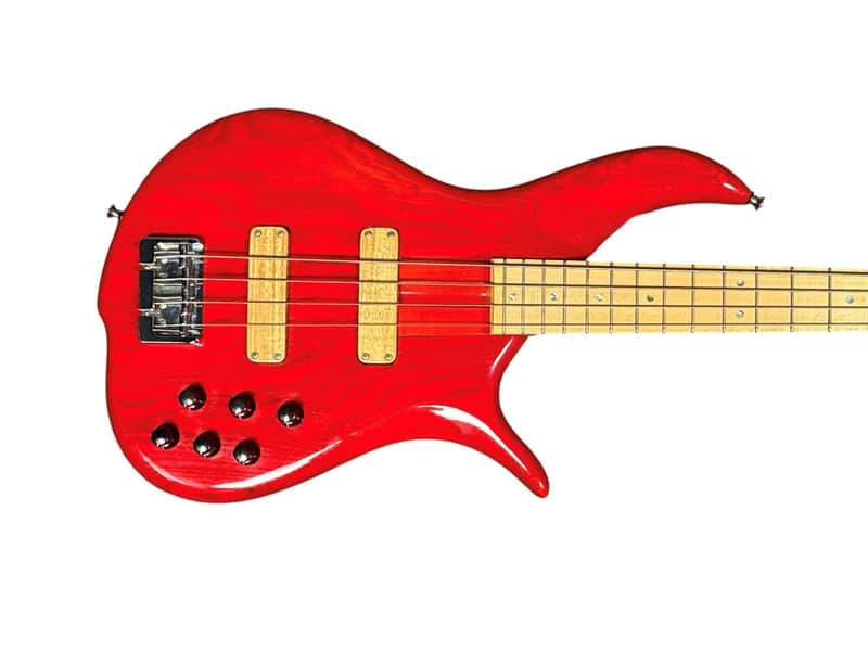 F BASS BN4 Trans Red, Maple Fingerboard, Very Good w/Cosmetic Flaws image 1