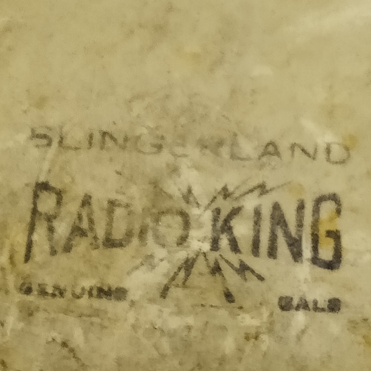 Slingerland Floor Tom 16"Calf Skin Radio King 40s Drum Batter Head Sparks Logo* — main photograph