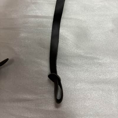 LM Flat Wound BLACK Braided Mandolin STRAP MDB-BK - LEATHER Ends - FIRE SALE image 6