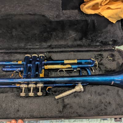 blue Merano Student Beginner Trumpet with Mouthpiece and Carrying Case image 22