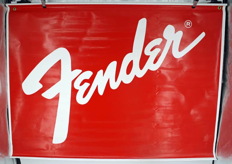Fender Dealer Banner 1990's - Red Vinyl image 1