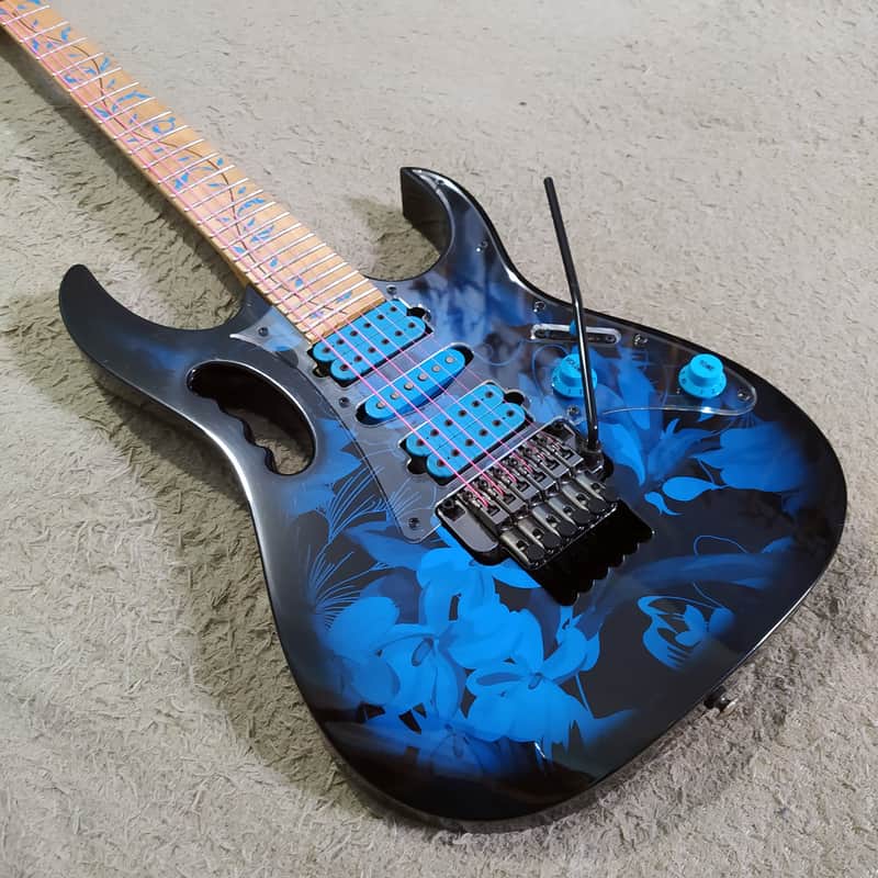 2015 Ibanez JEM77P-BFP Steve Vai Signature Premium - Blue Floral Pattern image 1