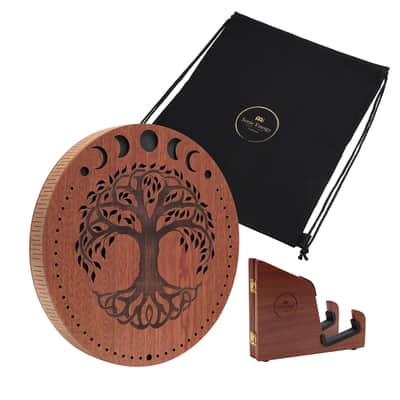 MEINL Sonic Energy 12" Rain Disk, Stream Sound, Moon Phases & Tree of Life Carving image 4
